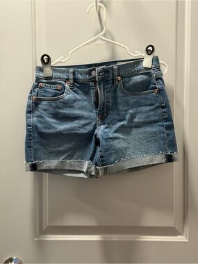 GAP Blue Rolled-Hem Denim Shorts